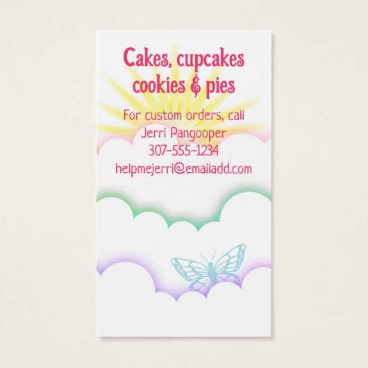 アフリカ系アメリカ人のベーカー職人シェフ魔法妖精 (裏面)