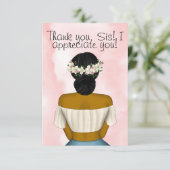 アフリカ系アメリカ人のボホガールをフィーチャーしたグリーティングカード (スタンド正面)