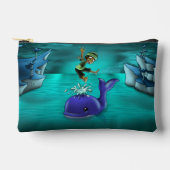 アフリカ系アメリカ人のボーイクジラ アクセサリーポーチ (正面)