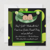 アフリカ系アメリカ人のポッドに入ったエンドウ豆のジェンダーが明らかになる 招待状 (裏面)