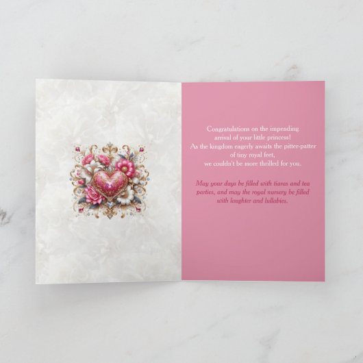 アフリカ系アメリカ人のママ・トゥ・ビー ピンク&ゴールド カード (内部)