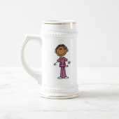 アフリカ系アメリカ人のメスの棒の姿のナース ビールジョッキ (左)