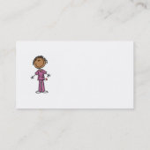 アフリカ系アメリカ人のメスの棒の姿のナース 名刺 (裏面)