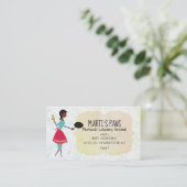 アフリカ系アメリカ人のレトロの女性のシェフの名刺 名刺 (スタンド正面)