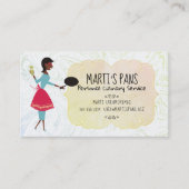 アフリカ系アメリカ人のレトロの女性のシェフの名刺 名刺 (正面)