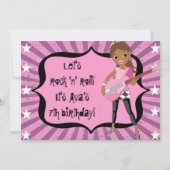 アフリカ系アメリカ人のロックスターの誕生日の招待状 招待状 (裏面)