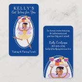 アフリカ系アメリカ人のワインテイストフェアリーケータリング 名刺 (正面/裏面)