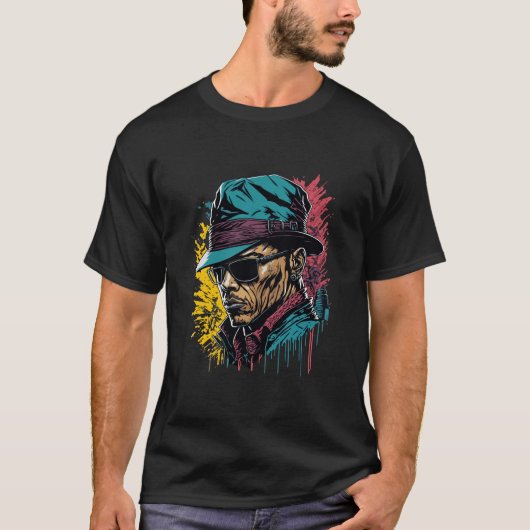 アフリカ系アメリカ人のヴィンテージ・マフィア 40年代ギャングスター Tシャツ (正面)
