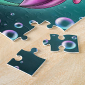 アフリカ系アメリカ人の人魚とハープ ジグソーパズル (側面)