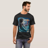 アフリカ系アメリカ人の人魚の男性 Tシャツ (正面フル)
