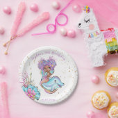 アフリカ系アメリカ人の人魚の誕生パーティー ペーパープレート (パーティー)