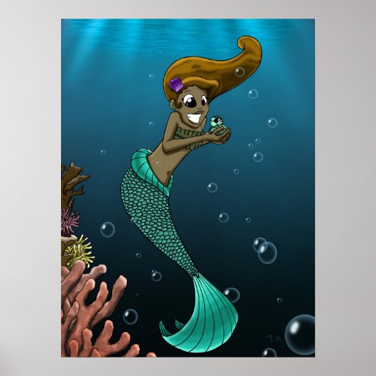 アフリカ系アメリカ人の人魚 ポスター (正面)