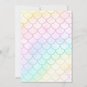 アフリカ系アメリカ人の人魚 5歳の誕生日 招待状 (裏面)