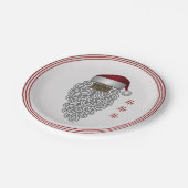 アフリカ系アメリカ人の伝統的なサンタクロース ペーパープレート (アングル)