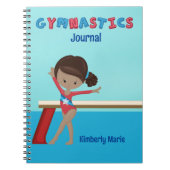 アフリカ系アメリカ人の体操少女カスタム ノートブック (正面)