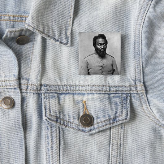 アフリカ系アメリカ人の内戦の兵士1861年 缶バッジ (インサイチュ)