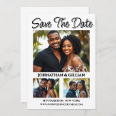 アフリカ系アメリカ人の写真は日付を保存トレンディー セーブザデート (正面/裏面)