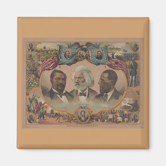 アフリカ系アメリカ人の初期ヒーロー マグネット (正面)