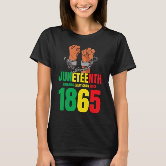アフリカ系アメリカ人の十二番目の人々が全ての鎖を壊す Tシャツ (正面)