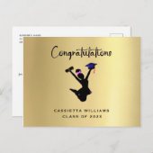 アフリカ系アメリカ人の卒業生が日付を保存 案内ポストカード (正面/裏面)