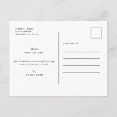 アフリカ系アメリカ人の卒業生が日付を保存 案内ポストカード (裏面)