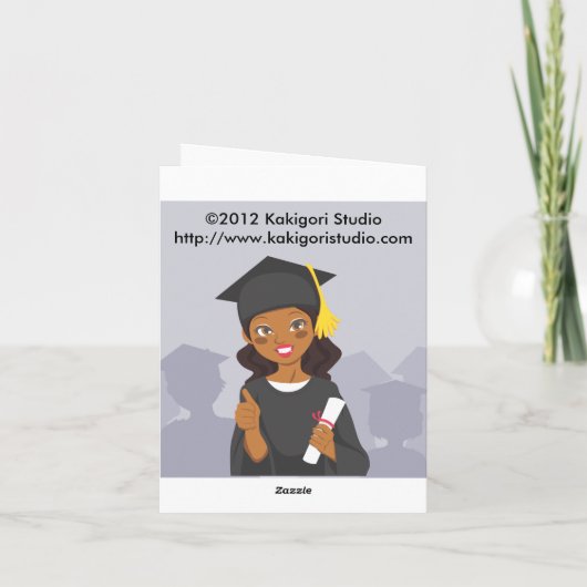 アフリカ系アメリカ人の卒業生 カード (裏面)