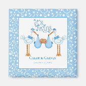 アフリカ系アメリカ人の双子の男の子 マグネット 鉄製 (正面)