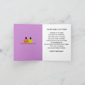 アフリカ系アメリカ人の双子の誕生日に贈るギフト カード (内部)