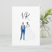 アフリカ系アメリカ人の図解入りの、写真付きのなカップル セーブザデート (スタンド正面)