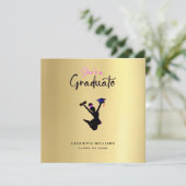 アフリカ系アメリカ人の大学院金ゴールド 案内状 (スタンド正面)