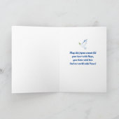 アフリカ系アメリカ人の天使と平和の鳩のクリスマス カード (内部)