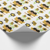 アフリカ系アメリカ人の女の子ののまわりにの包装紙 ラッピングペーパー (角)