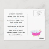 アフリカ系アメリカ人の女の子のスパ・スリープオーバー誕生日パーティー ポストカード (裏面)