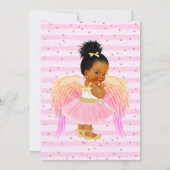 アフリカ系アメリカ人の女の子のバレリーナ 2歳の誕生日パーティー 招待状 (裏面)