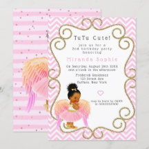 アフリカ系アメリカ人の女の子のバレリーナ 2歳の誕生日パーティー