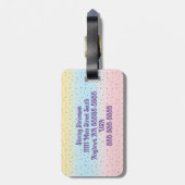 アフリカ系アメリカ人の女の子の人魚の荷札 ラゲッジタグ (裏面縦)