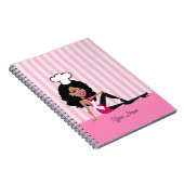 アフリカ系アメリカ人の女の子の料理用のノート ノートブック (右側)