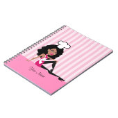 アフリカ系アメリカ人の女の子の料理用のノート ノートブック (左側)