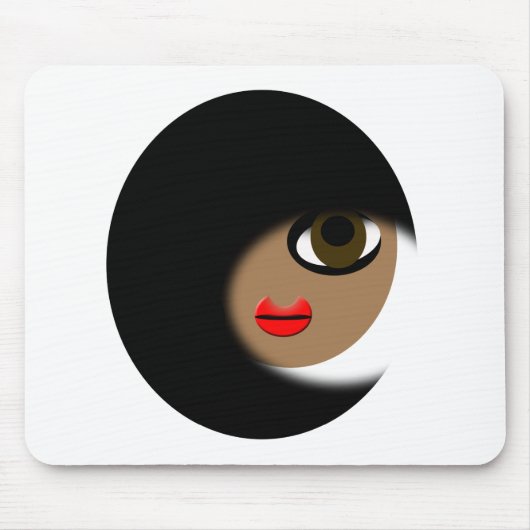 アフリカ系アメリカ人の女の子の服装! マウスパッド (正面)