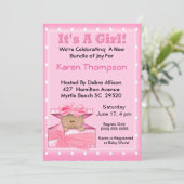 アフリカ系アメリカ人の女の子の赤ちゃんシャワー 招待状 (スタンド正面)