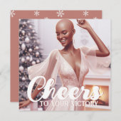 アフリカ系アメリカ人の女性がんを克服した人の喜び シーズンカード (正面/裏面)