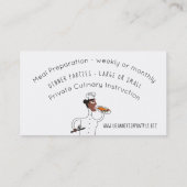 アフリカ系アメリカ人の女性のシェフのケイタリングビジネスカード 名刺 (裏面)