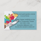 アフリカ系アメリカ人の女性のシェフのケータリングの食糧ナイフ 名刺 (裏面)