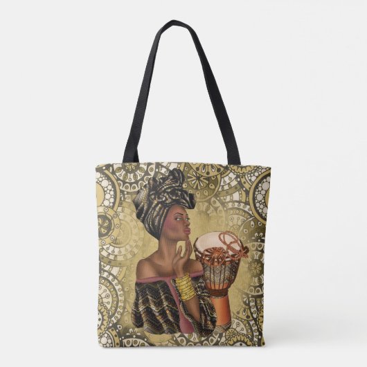 アフリカ系アメリカ人の女性のトートバック トートバッグ (裏面)