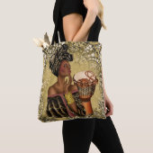 アフリカ系アメリカ人の女性のトートバック トートバッグ (クローズアップ)