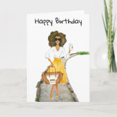 アフリカ系アメリカ人の女性のバースデー・カード カード (正面)