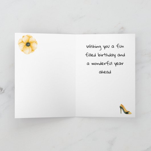 アフリカ系アメリカ人の女性のバースデー・カード カード (内部)