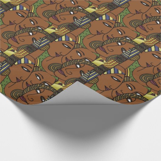 アフリカ系アメリカ人の女性の姉妹の友人 ラッピングペーパー (角)