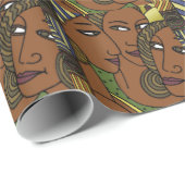 アフリカ系アメリカ人の女性の姉妹の友人 ラッピングペーパー (ロールコーナー)