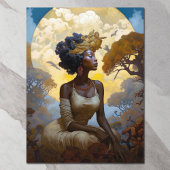 アフリカ系アメリカ人の女性の風景 ポストカード